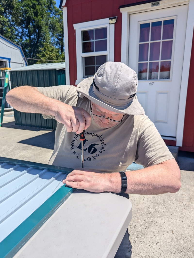 Don working on the shed again.