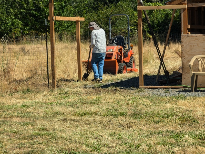 Joseph completes making a new Goldie Gate for the middle pasture.