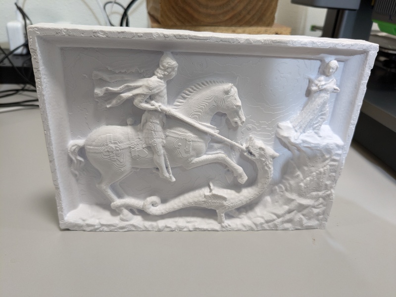 St George and the Dragon, 3D printed.