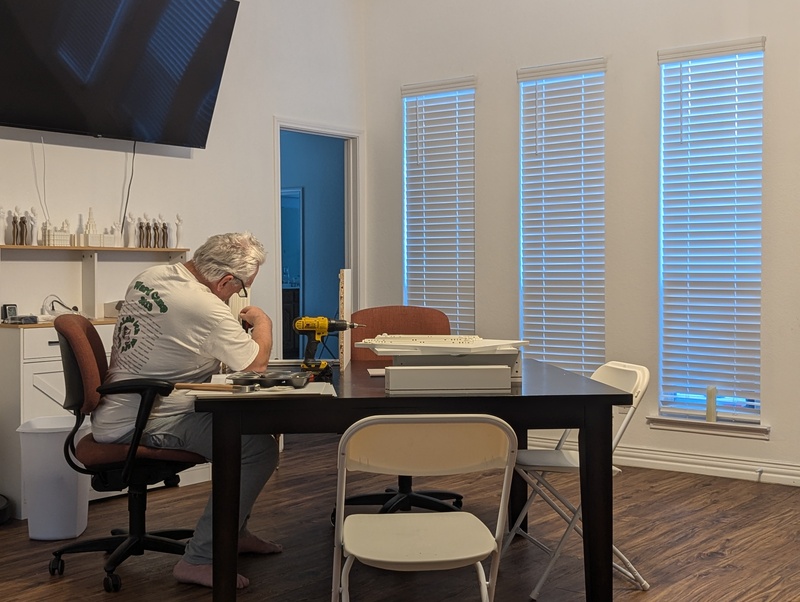 Don builds a drawer unit.