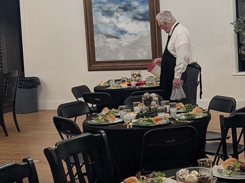 Relief Society Christmas Party. Don helped serve the food.