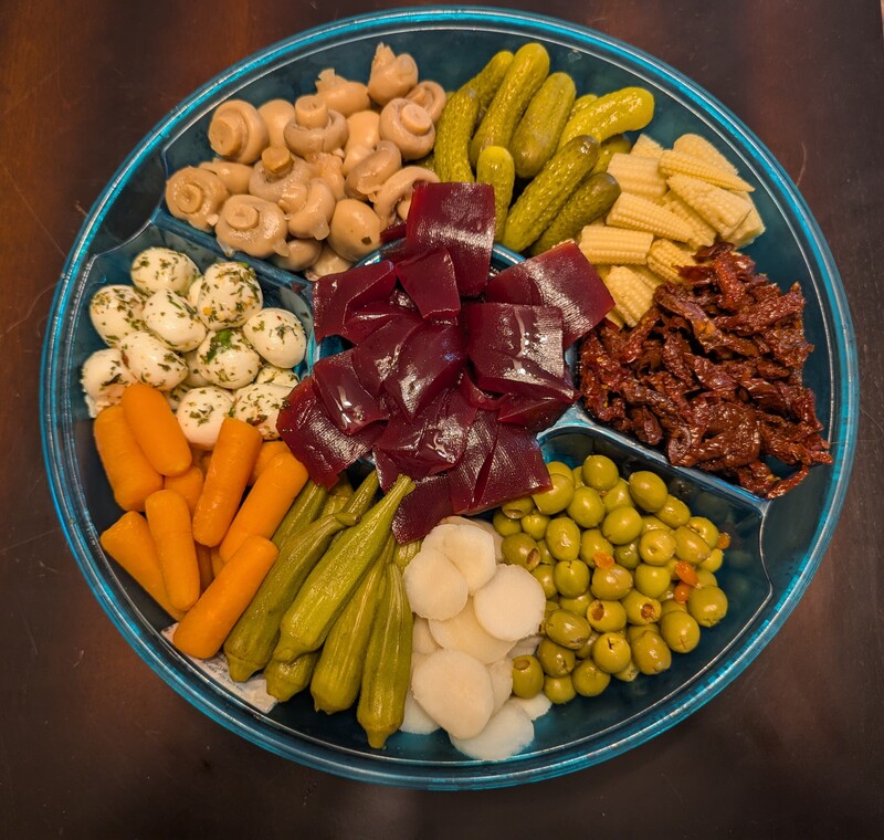 Christmas Eve relish tray.