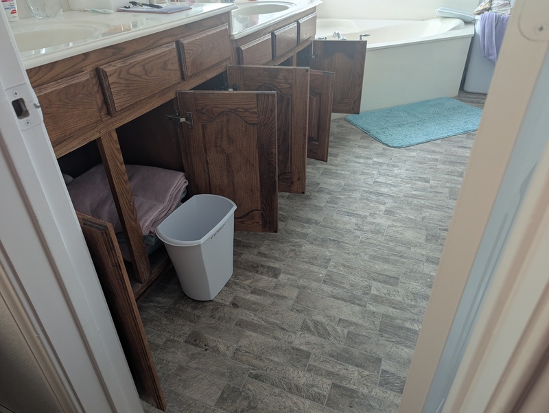 Hopefully this new decor helps us not to have frozen pipes.