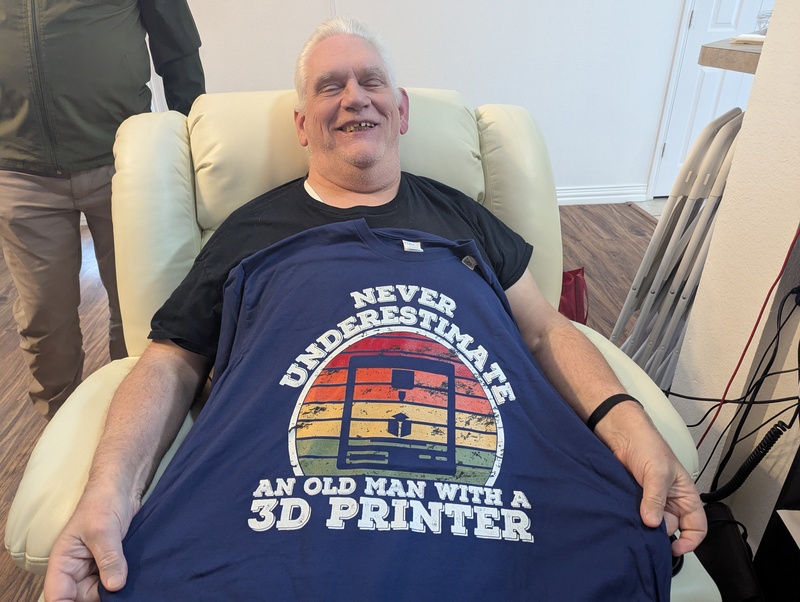 Birthday gift to Don: Never Underestimate an Old Man with a 3D Printer