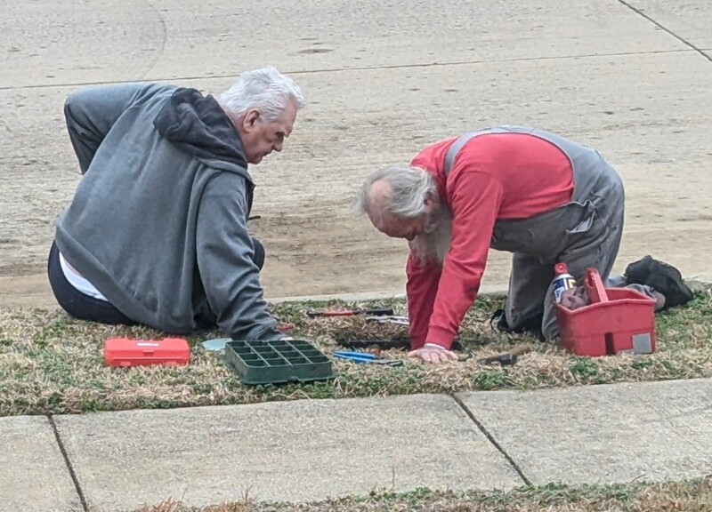 Working on the Double Check backflow prevention valve with Rob Vandercook.