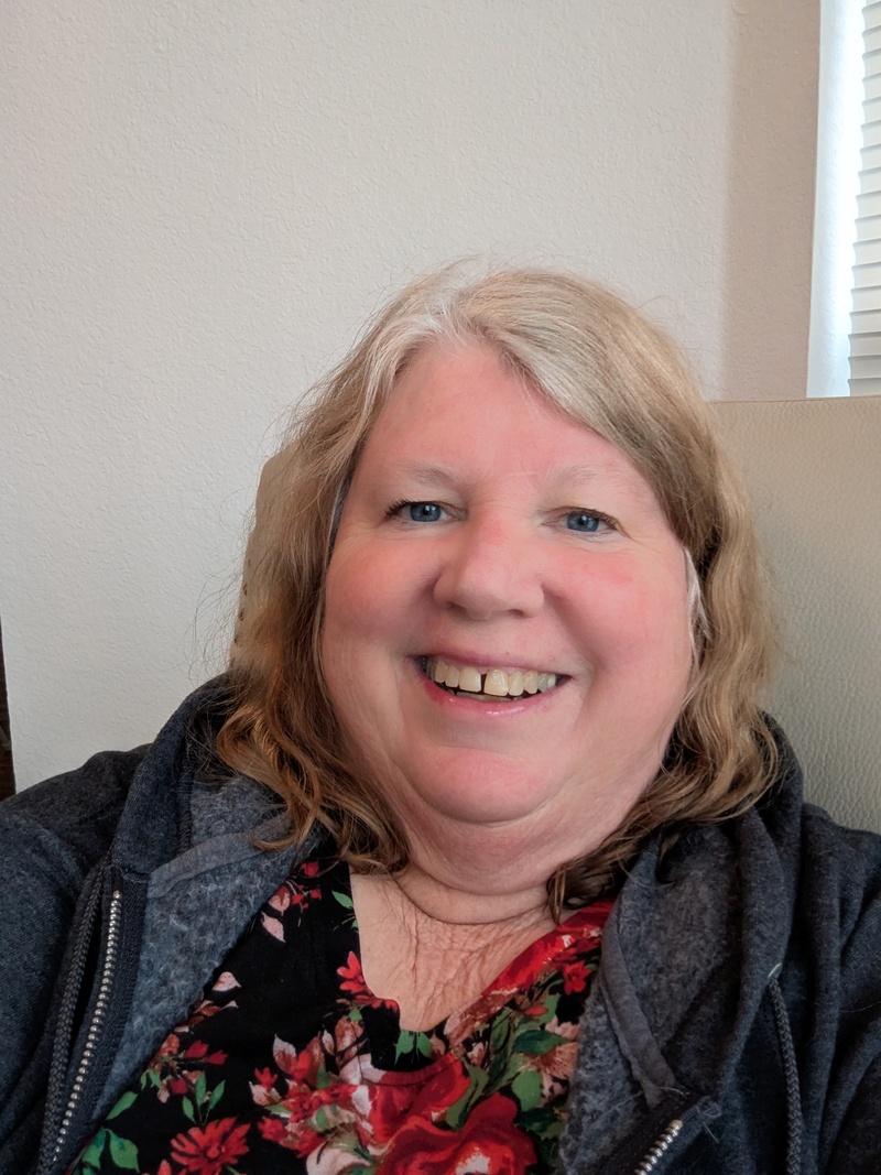 Picture of Lisa right before her procedure.