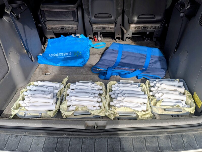 83 Motherhood statues to distribute at church today.