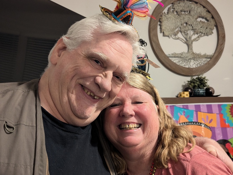 Don and Lois at the EN party with our cute hats.