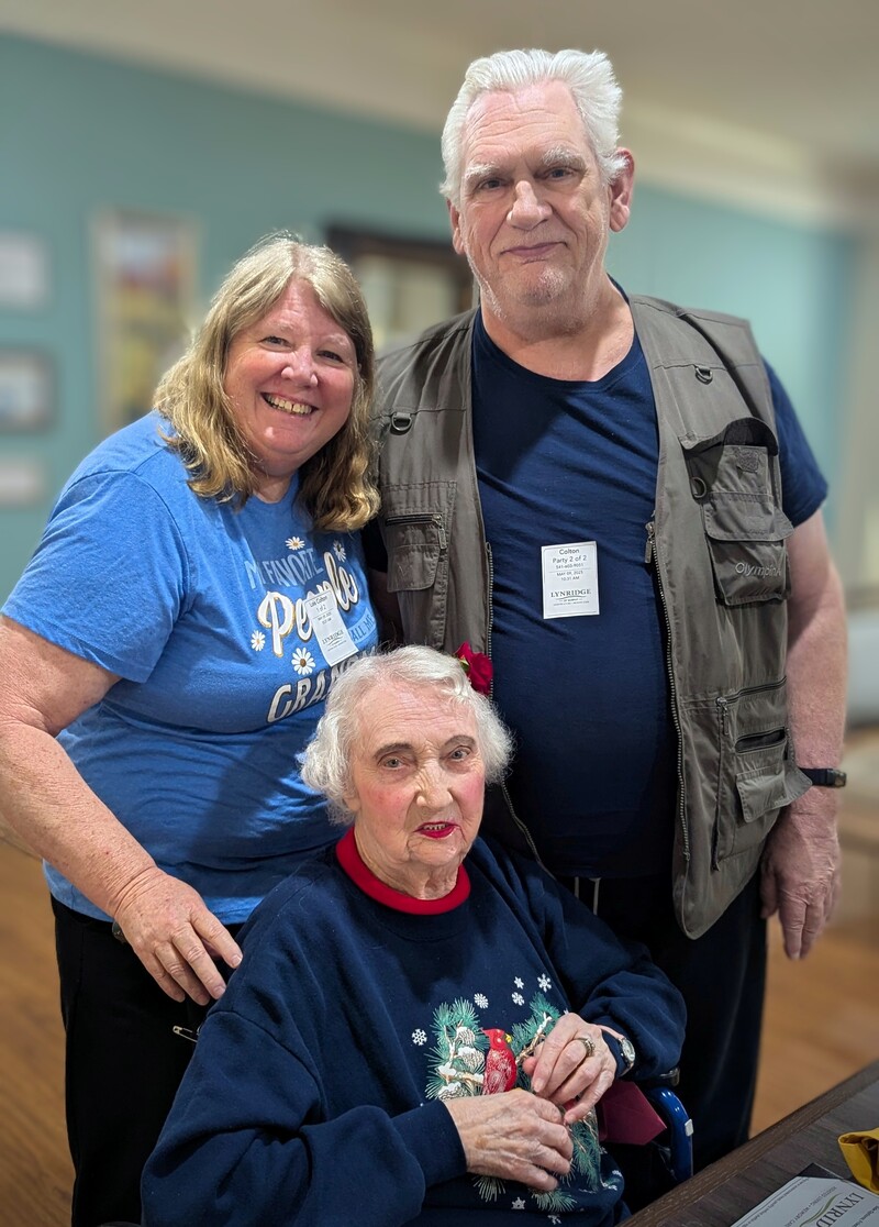 Lois and Don with his mother Jean to celebrate Mothers Day.