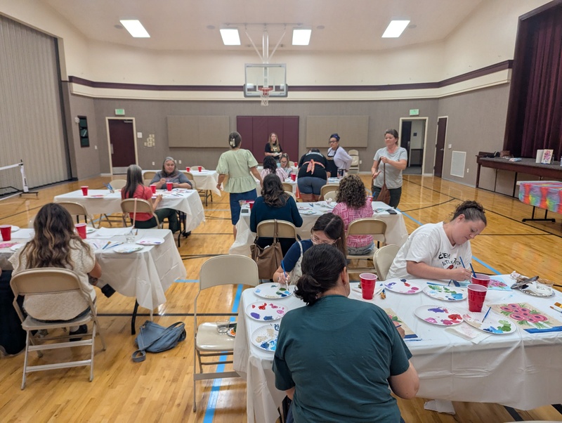 Painting class at church on Thursday night.