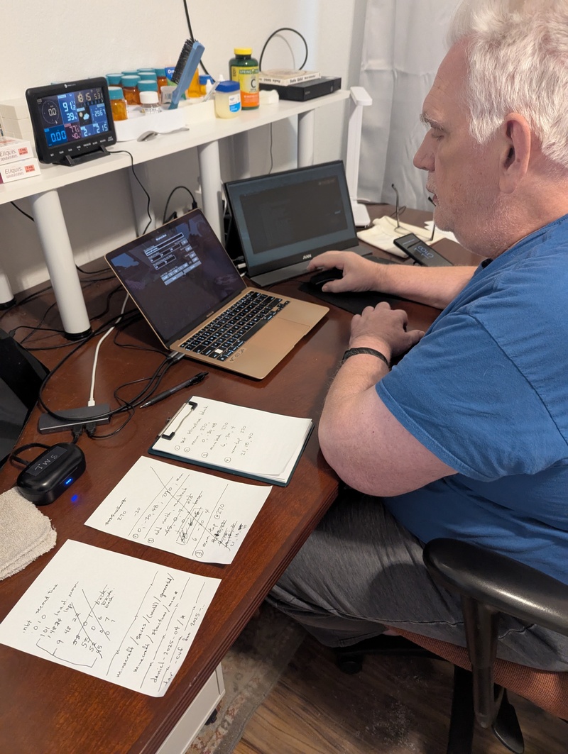 You can see pages and pages of revisions. We worked on it all day.