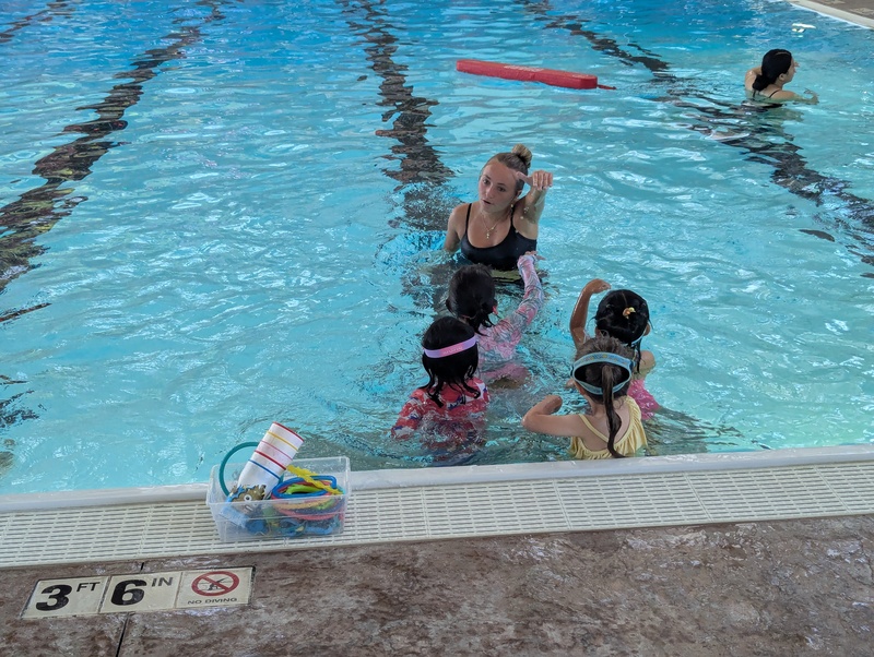 Sum Sum's swimming lesson.