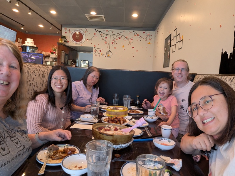 Lunch with friends and family.