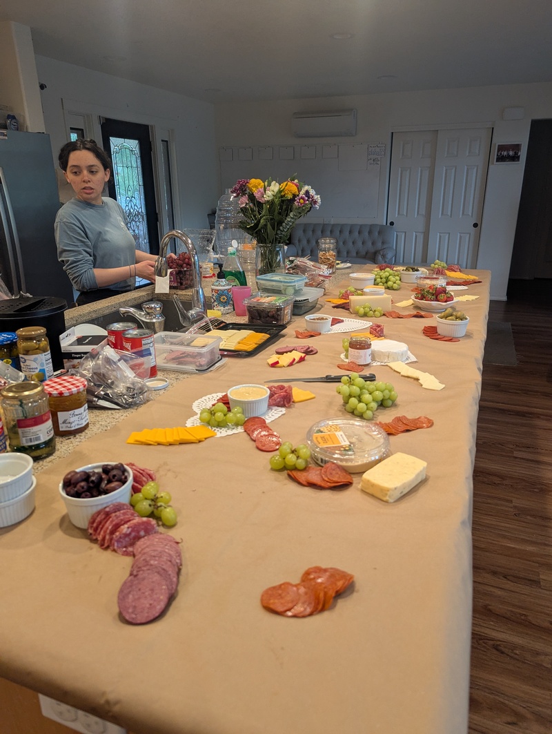 beginning of Shannon's Charcuterie Creation on our 9ft countertop