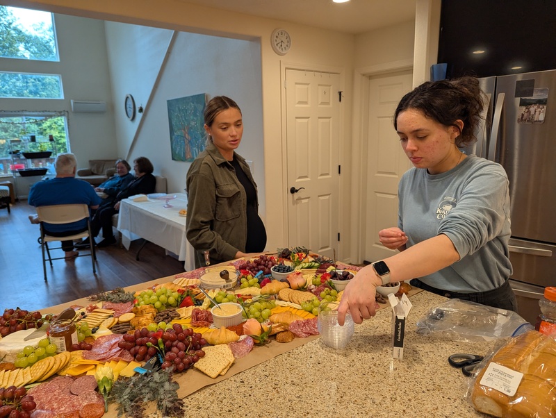 beginning of Shannon's Charcuterie Creation on our 9' countertop