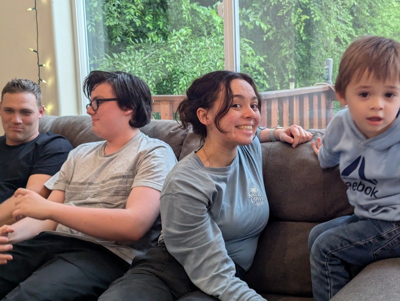 Jesse, Timmy, Shannon, and little munchkin Dax
