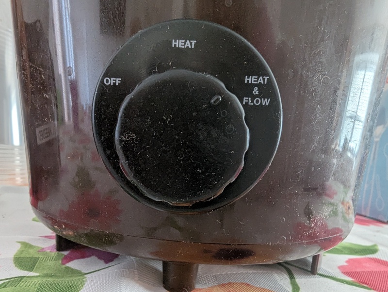 The chocolate fountain that we used at Rosewold didn't work in Texas.