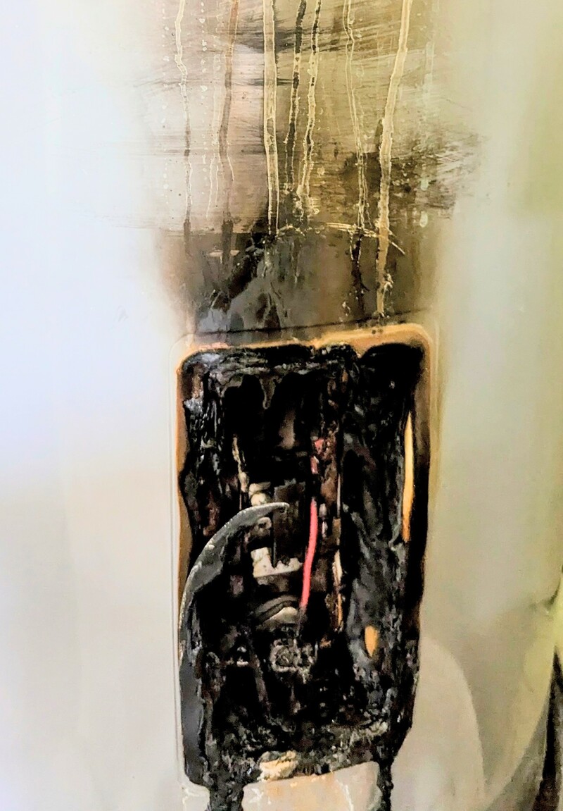 we had an electrical fire in the water heater.