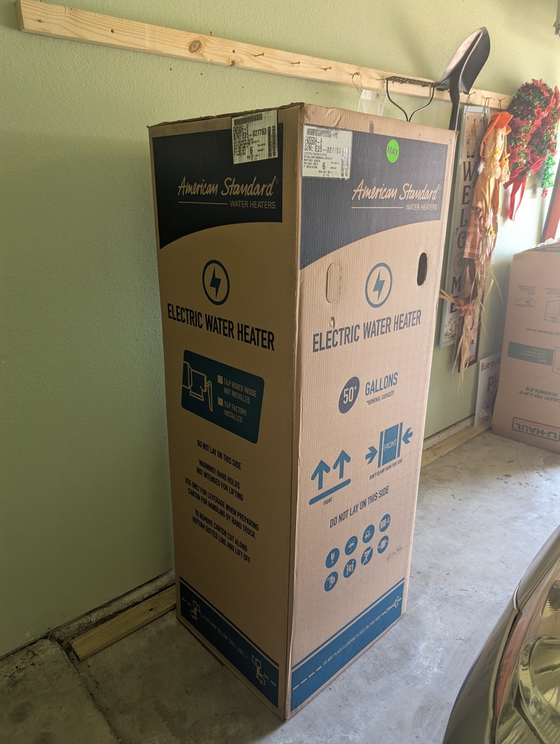 we now have a new water heater.