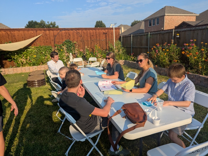 Shave ice party participants