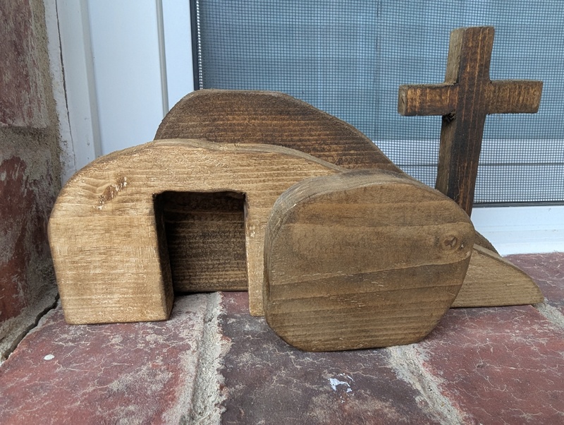 The empty tomb. Easter themed cutout.