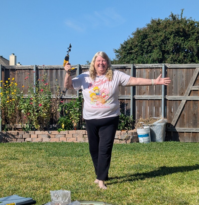 Watch out for a lady with a drill!