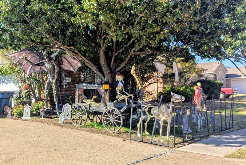 Local Halloween decorations.