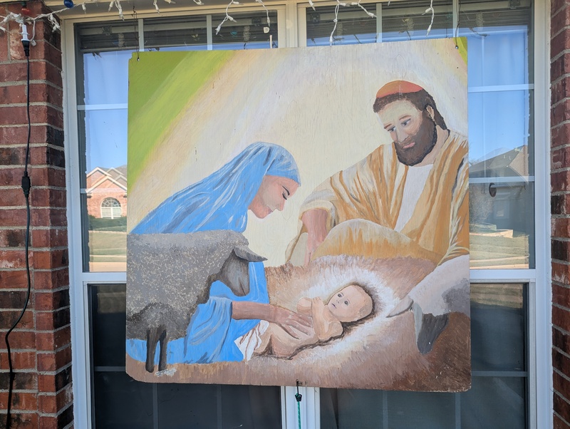Lois's 1987 Christmas painting based off Harry Anderson's painting of Isaiah's vision of the birth of Christ.
