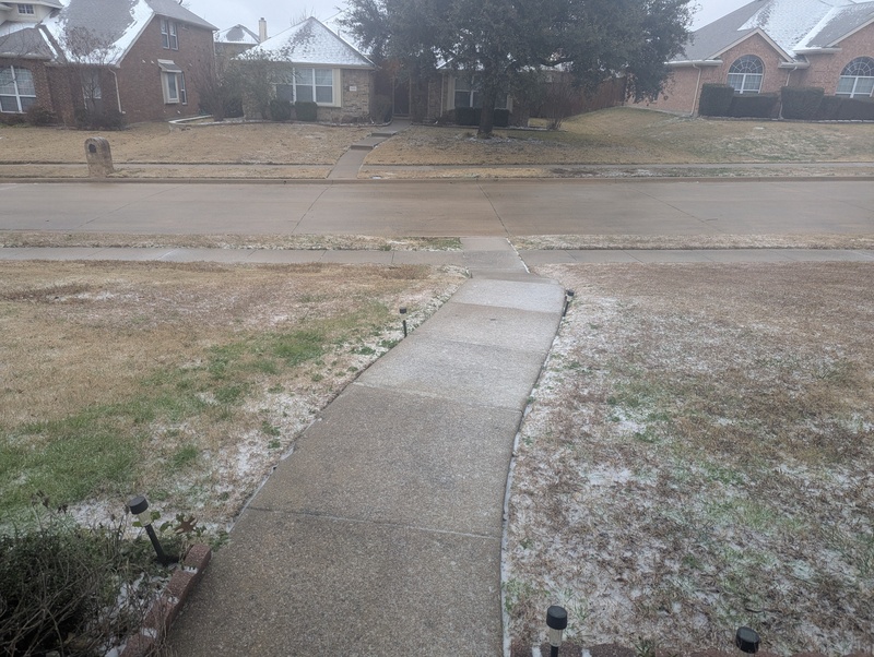 with the ice things were slippery.