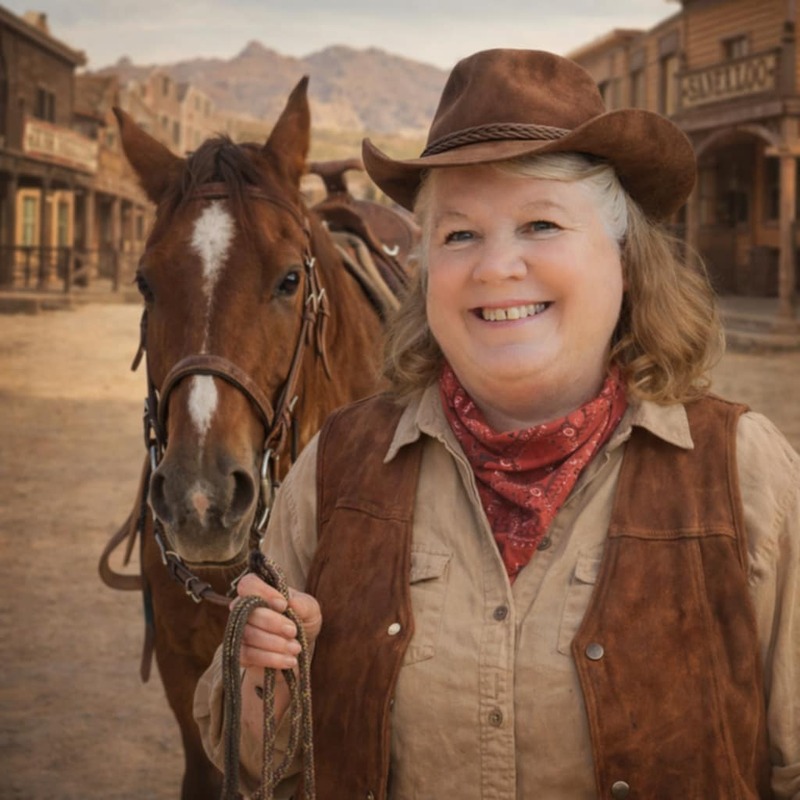 AI Western Lois with Horse