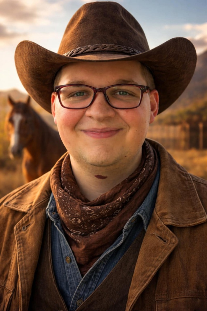 AI Western Josh with horse