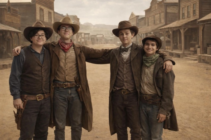 AI Western Joseph Fam: Timmy, Mikey, Alex, Kekoa