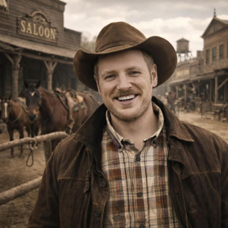 AI Western Daniel with horses