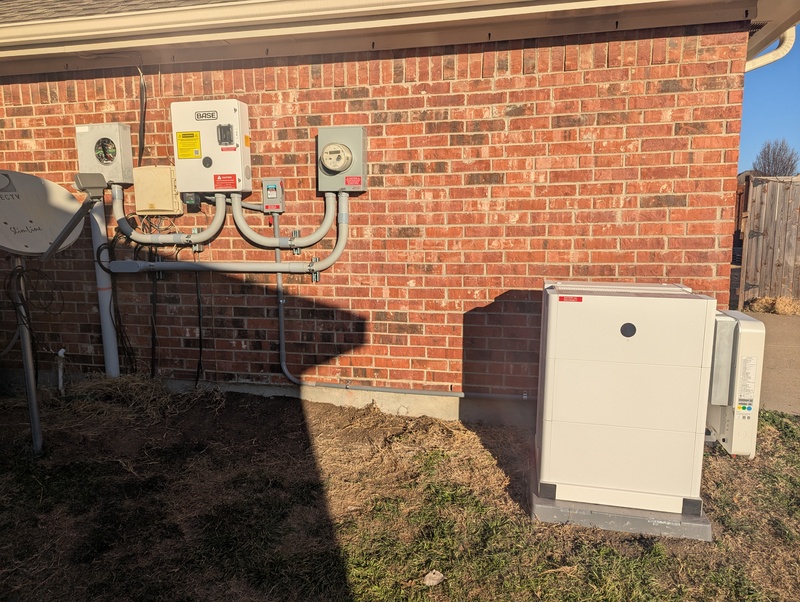 Base Power nearly finished installation.