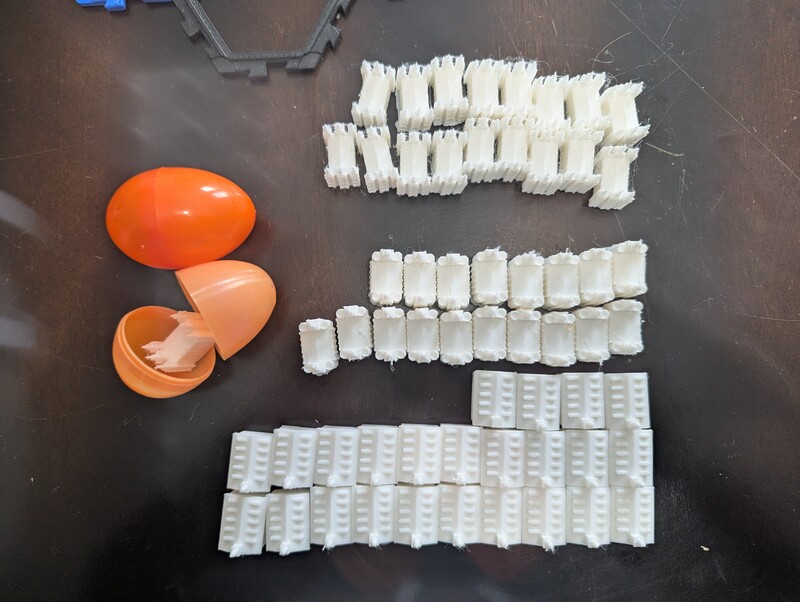 Don made a lot of little temples for Easter egg fillers.