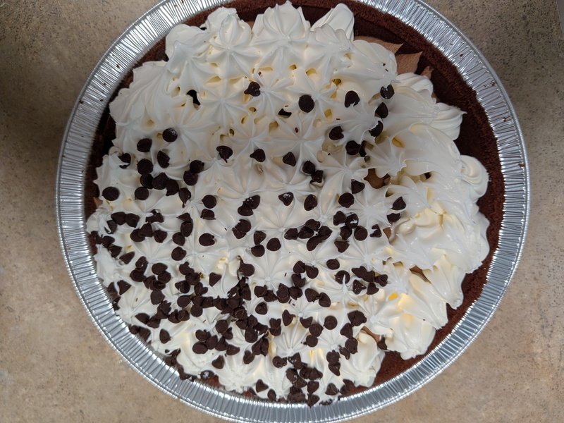 Pi Day chocolate satin pie