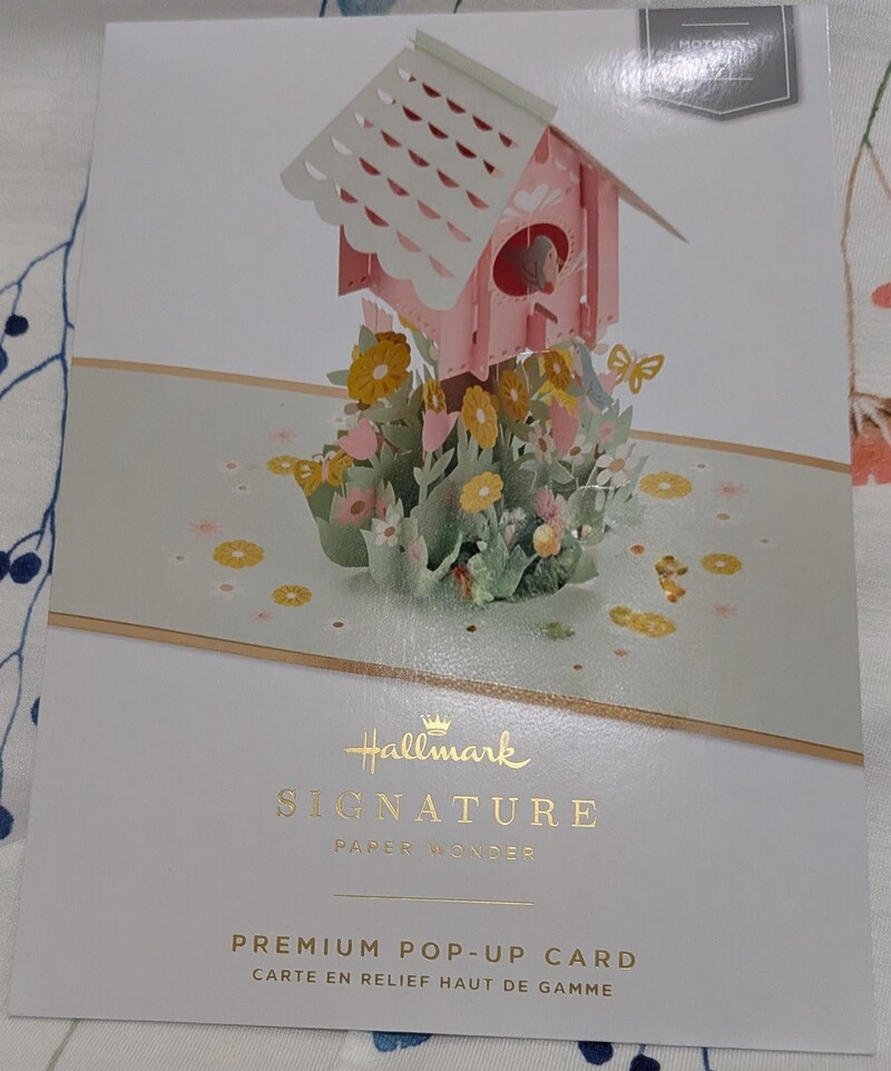 We gave Jean, Don's Mom, this cute card for Mother's Day. She likes bird houses.