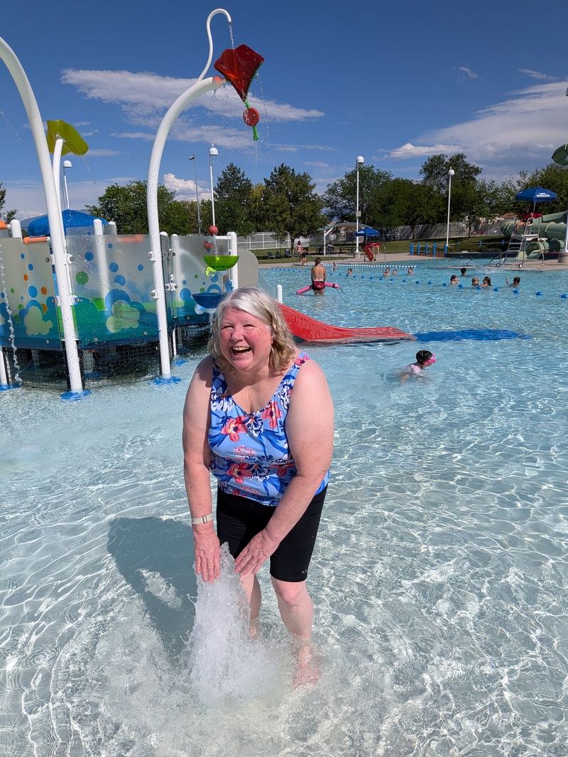 Lois having fun.