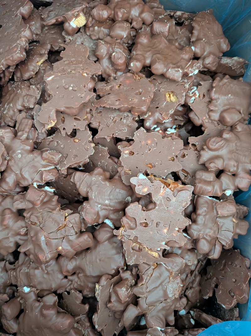 15 pounds of Marshmallow Carmel clusters for $15.