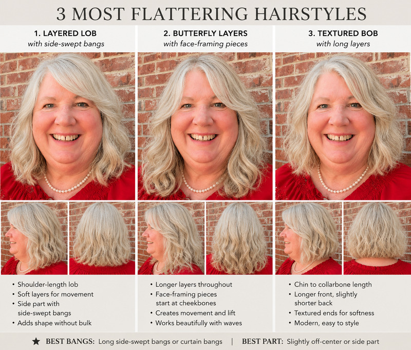 Lois Hairstyles.I told Stacia what I was going for. Then we showed one to the lady cutting my hair. Then Larissa added comments to the lady also. I was glad I had my daughter's with me also.