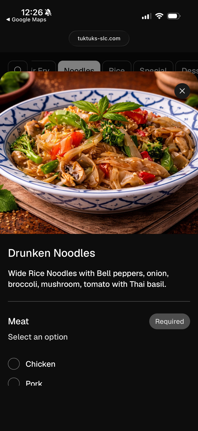 Stacia?. Had drinking noodles.