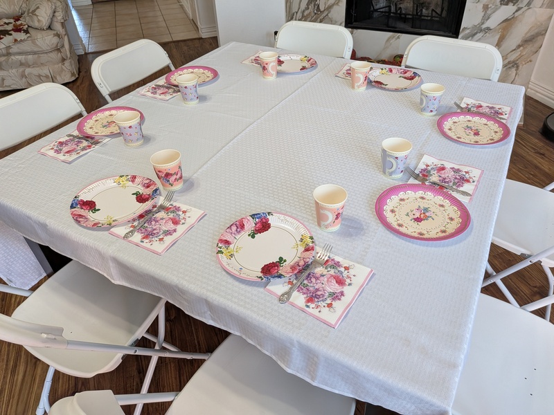 Tea party setting.