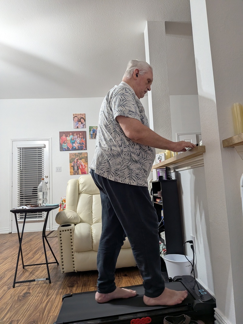 Don loves his treadmill.