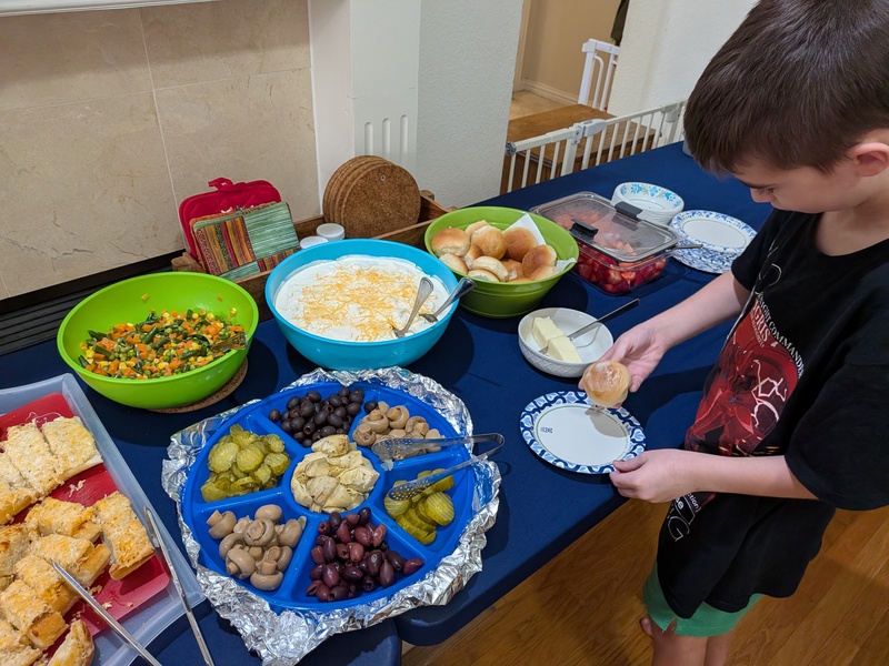 Brent and Cheryl's birthday food.
