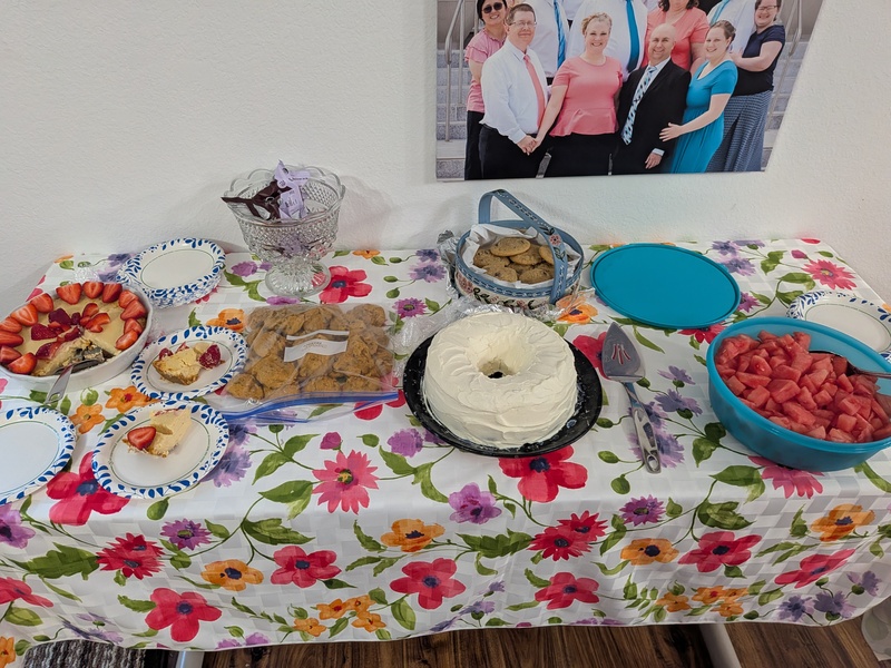 Empty Nesters dessert table.