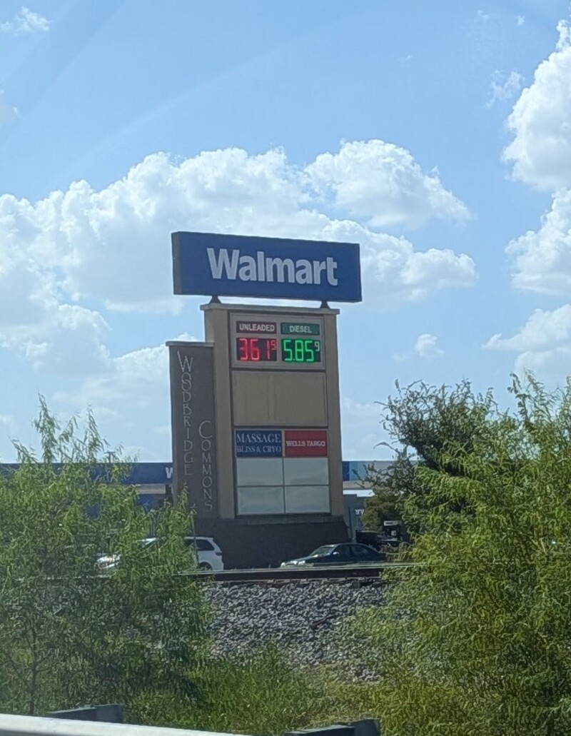 Cheapest price of gas in Saturday. Some were as high as $3.999